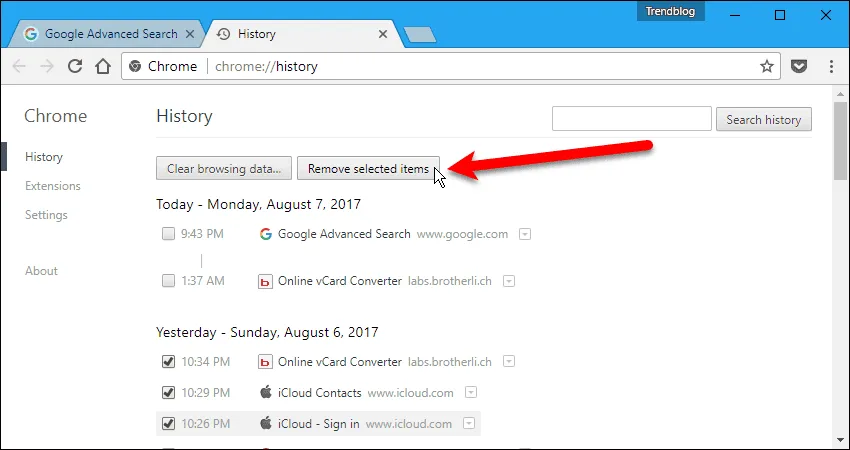 How To Remove Suggested Urls From Google Chrome.